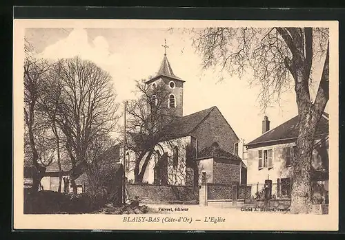 AK Blaisy-Bas, Vue sur l`Eglise