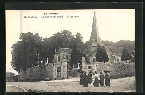 AK Saulieu, l'Eglise Saint-Saturnin, le Cimetiére