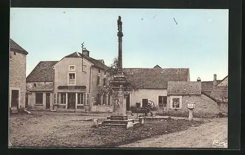 AK Véronnes-le-Grandes, la Place