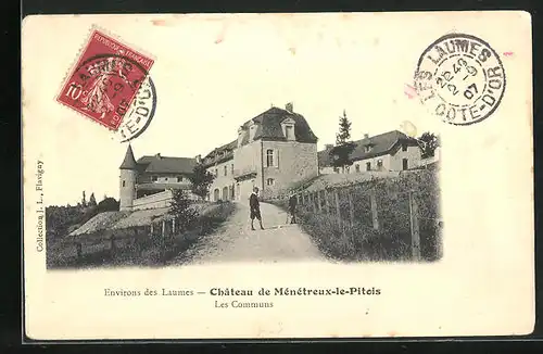 AK Ménétreux-le-Pitois, le Chateau, les Communs