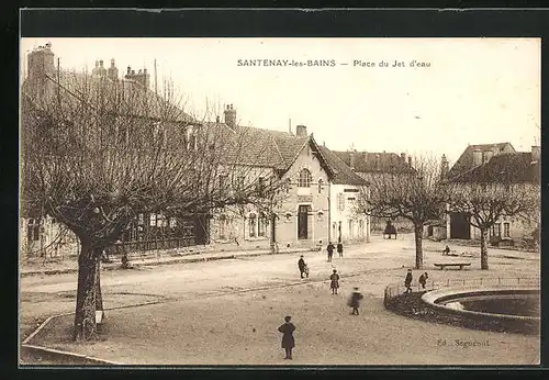 AK Santenay-les-Bains, Place du Jet d'eau