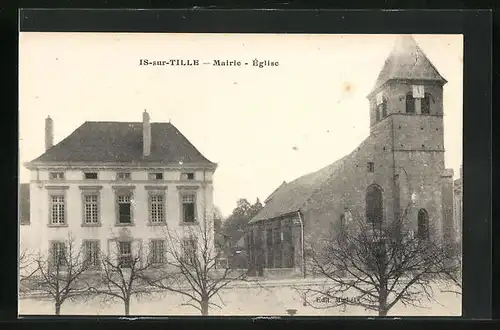 AK Is-sur-Tille, Mairie-Eglise