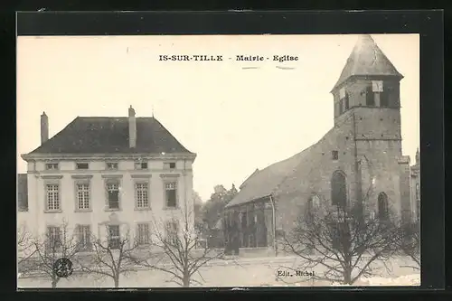 AK Is-sur-Tille, Mairie-Eglise