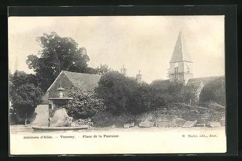 AK Venarey, Place de la Fontaine