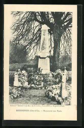 AK Boussenois, Monument aux Morts