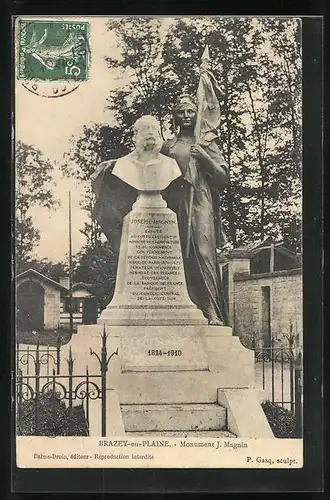 AK Brazey-en-Plaine, Monument J.Magnin