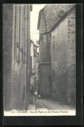 AK Flavigny, Rue de l`Eglise et de l`Ancien Marché