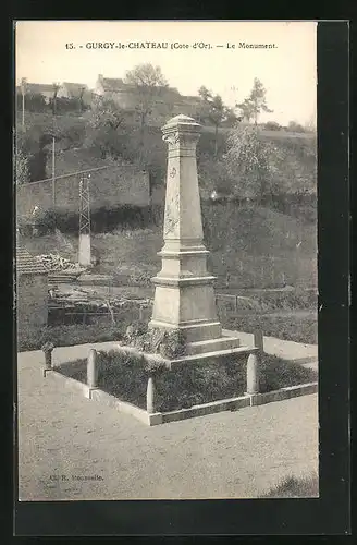 AK Gurgy-le-Château, Le Monument