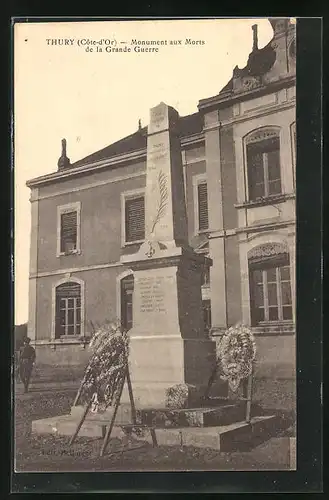 AK Thury, Monument aux Morts de la Grande Guerre