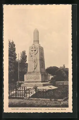AK Savigny-Les-Beaune, Le Monument aux Morts