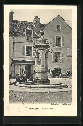 AK Flavigny, La Fontaine