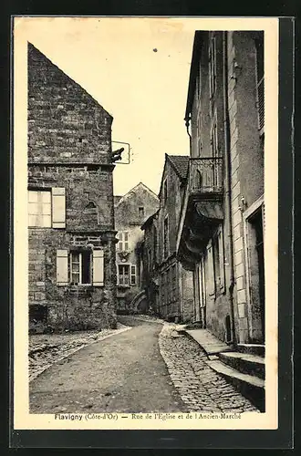AK Flavigny, Rue de l`Eglise et de l Ancien-Marché