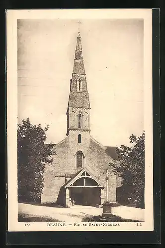 AK Beaune, Église Saint-Nicolas