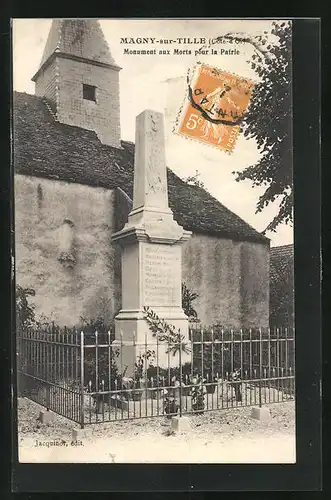AK Magny-sur-Tille, Monument aux Morts pour la Patrie