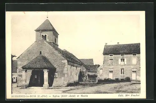 AK Bussiéres-les-Buis, Eglise et Mairie