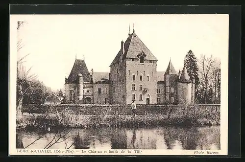 AK Beire-le-Chatel, Le Chateau et bords de la Tille