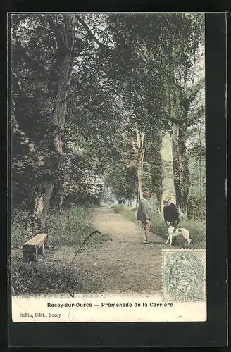 AK Recey-sur-Ource, Promenade de la Carriere