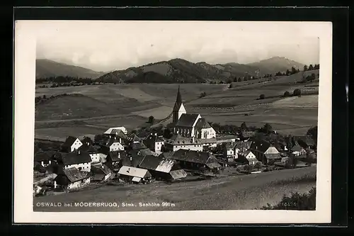 AK St. Oswald-Möderbrugg, St. Oswald mit der Kirche