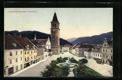 AK Judenburg i. d. Obersteier., Brunnen auf dem Hauptplatz