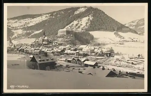 AK Murau, Gesamtansicht im Schnee