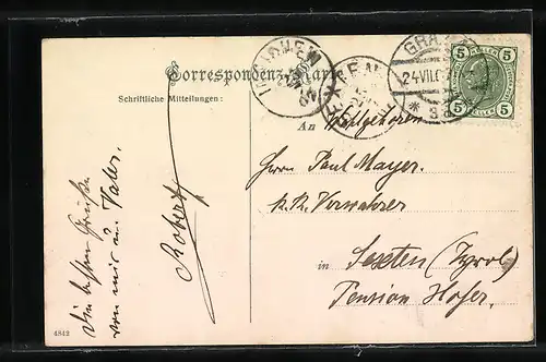 AK Judendorf, Totalansicht mit Blick auf Strassengel