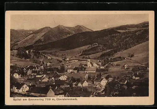 AK Spital am Semmering, Ortsansicht bei Tageslicht