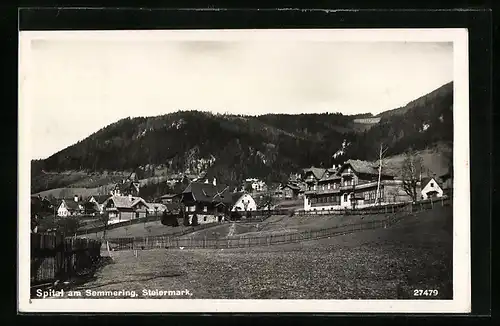 AK Spital am Semmering, Steiermark, Gesamtansicht unter dem Berg