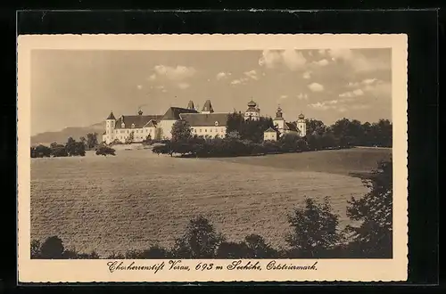 AK Vorau i. d. Oststeiermark, Blick zum Chorherrenstift