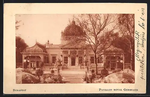 Präge-AK Budapest, Pavillon Royal Gerbeaud