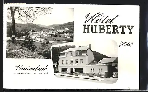 AK Kautenbach, Hotel Huberty, Gesamtansicht aus der Vogelschau