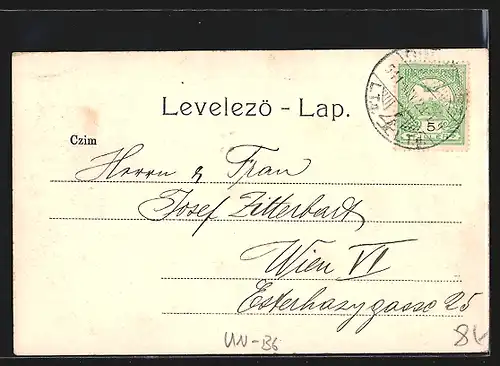 AK Budapest, in der Andrassystrasse