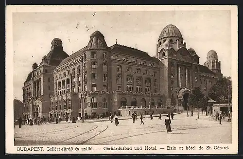 AK Budapest, Gerhardusbad und Hotel