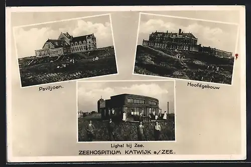 AK Katwijk a/Zee, Zeehospitium, Hoofdgebouw, Paviljoen, Lighal bij Zee