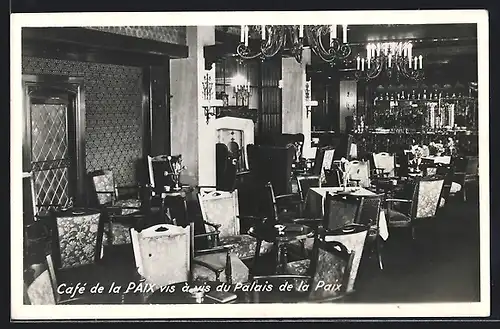 AK La Haye, Cafe-Restaurant de la Paix, Schreveningscheweg 14, Interieur