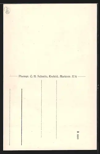 AK Krefeld, Altes Schloss Krakauen und Kutsche