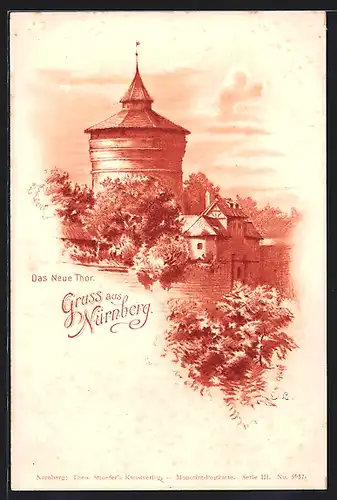 Lithographie Nürnberg, Das neue Thor