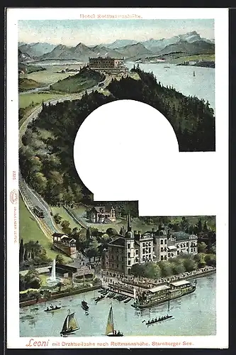 AK Leoni, Drahtseilbahn zum Hotel Rottmannshöhe