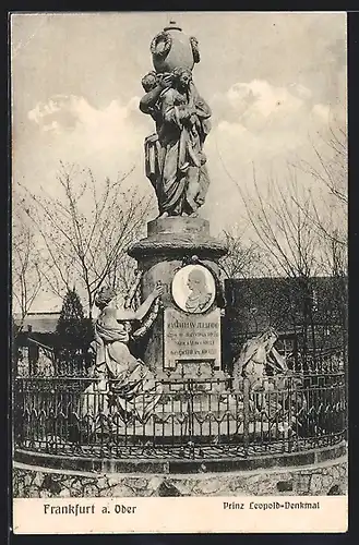 AK Frankfurt a. Oder, Am Prinz Leopold-Denkmal