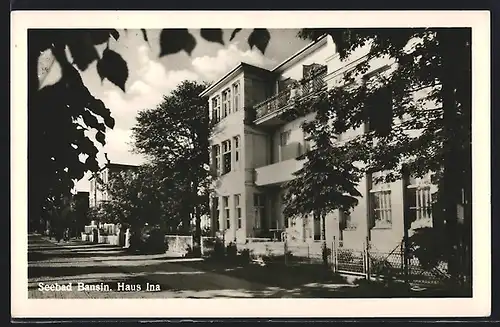 AK Bansin, Haus Ina mit Strasse