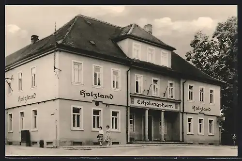 AK Bad Klosterlausnitz, Partie am FDGB-Erholungsheim Holzland