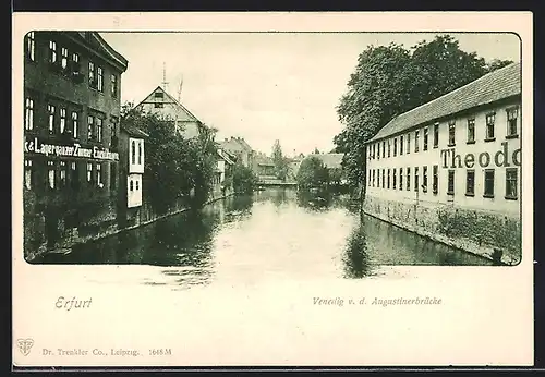 AK Erfurt, Venedig von der Augustinerbrücke