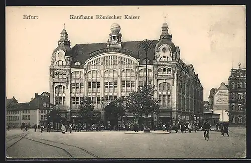 AK Erfurt, Blick auf das Kaufhaus Römischer Kaiser