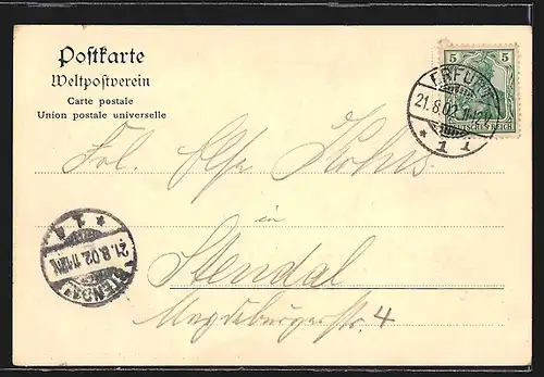 AK Erfurt, Historischer Festzug am 21. August 1902, Gruppe Friedrich Barbarossa