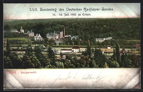 AK Erfurt /Steigerwald, Ortsansicht aus der Vogelschau