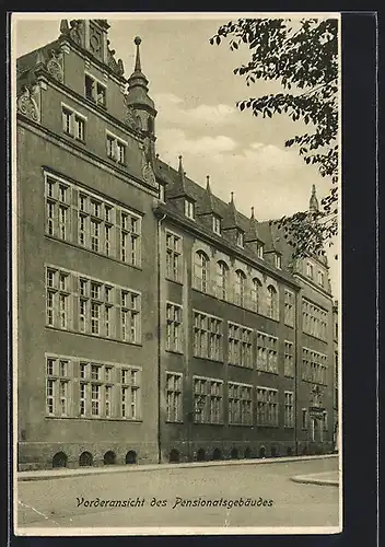 AK Erfurt, Pensionatsgebäude des Ursulinenklosters, von der Strasse gesehen
