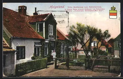 AK Helgoland, Villa Hoffmann von Fallersleben