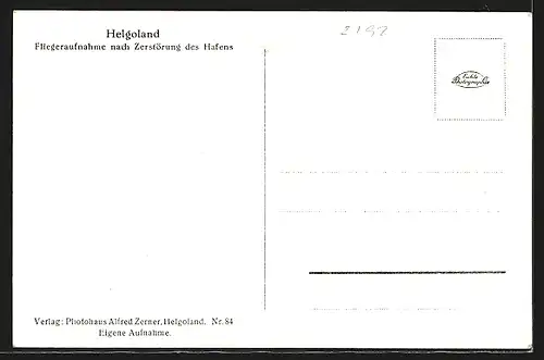 Künstler-AK Helgoland, Ansicht der Insel mit Hafen und Leuchtturm