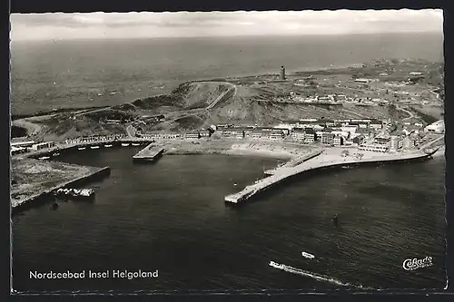 AK Helgoland, Teilansicht, Fliegeraufnahme