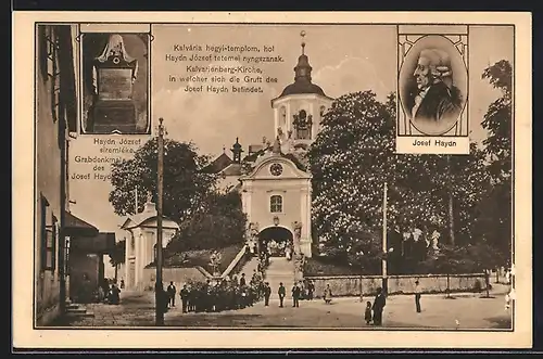 AK Joseph Haydn, Grabmal, Portrait, Kalvarienberg-Kirche