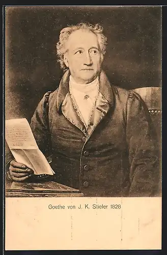 AK Goethe, Portrait von J. K. Stieler